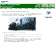 Tablet Screenshot of bioinformatics.imperial.ac.uk